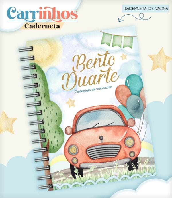 caderneta de vacina carrinhos arquivo digital kit digital