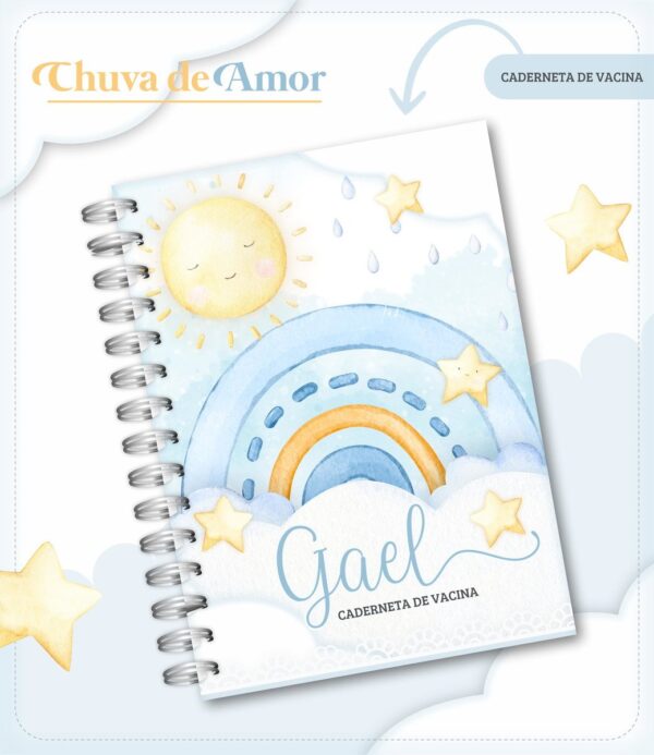 caderneta de vacina chuva de amor azul arquivo digital fotos