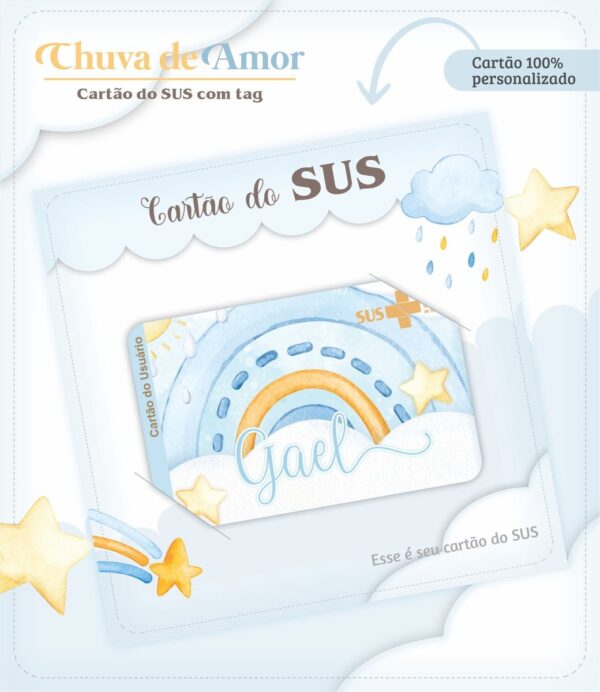 Caderneta de Vacina Chuva de Amor Azul - Arquivo Digital - Imagem 3