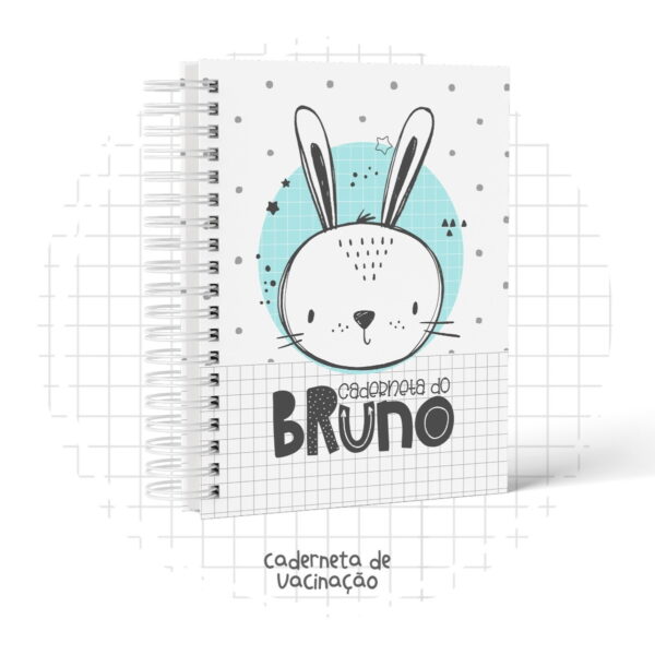 caderneta de vacina coelho escandinavo arquivo digital papelaria personalizada