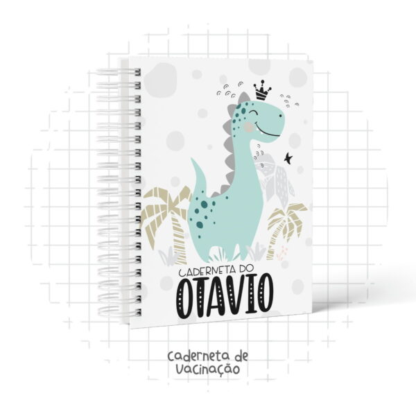 caderneta de vacina dino baby arquivo digital papel e cia