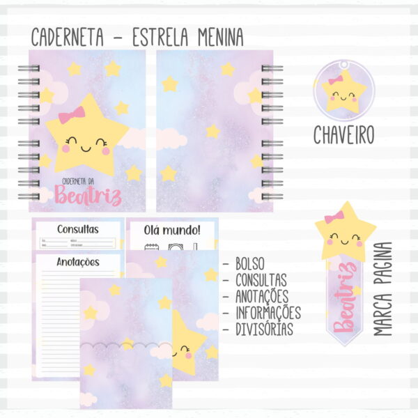 caderneta de vacina estrela menina arquivo digital caderneta de saude
