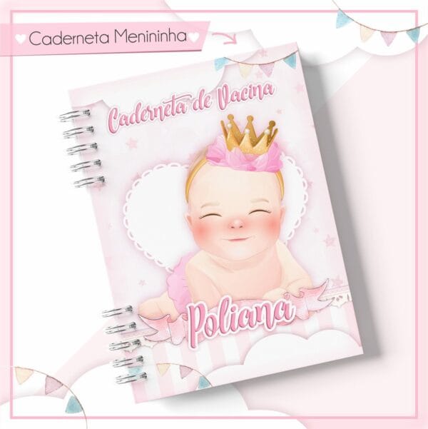 caderneta de vacina menininha baby arquivo digital papelaria 1