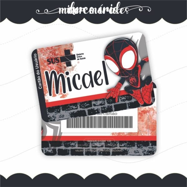 Caderneta de Vacina Miles Morales - Arquivo Digital - Imagem 3