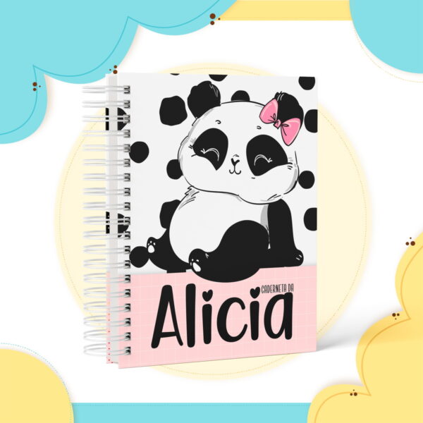 caderneta de vacina panda menina arquivo digital papel e cia