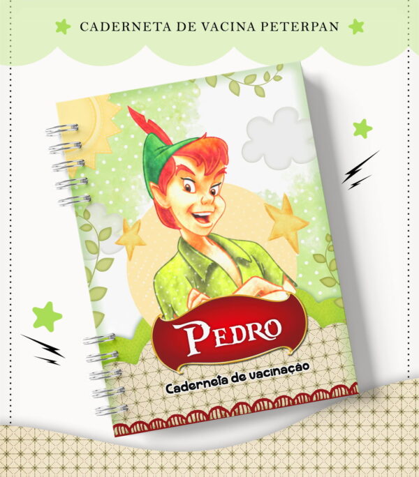 caderneta de vacina peter pan arquivo digital arquivo de corte caderneta vacinacao