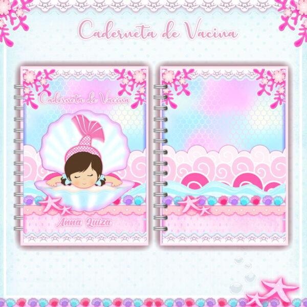 Caderneta de Vacina Sereia Cute - Arquivo Digital - Imagem 2