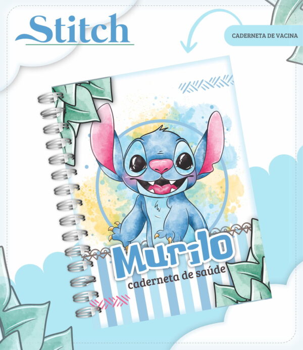 caderneta de vacina stitch arquivo digital caderneta de vacina infantil