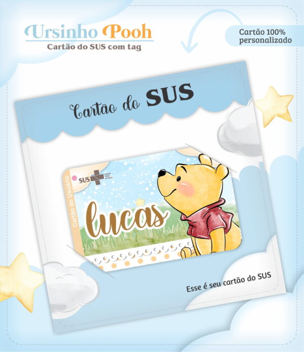 Caderneta de Vacina Ursinho Pooh Menino - Arquivo Digital - Imagem 2