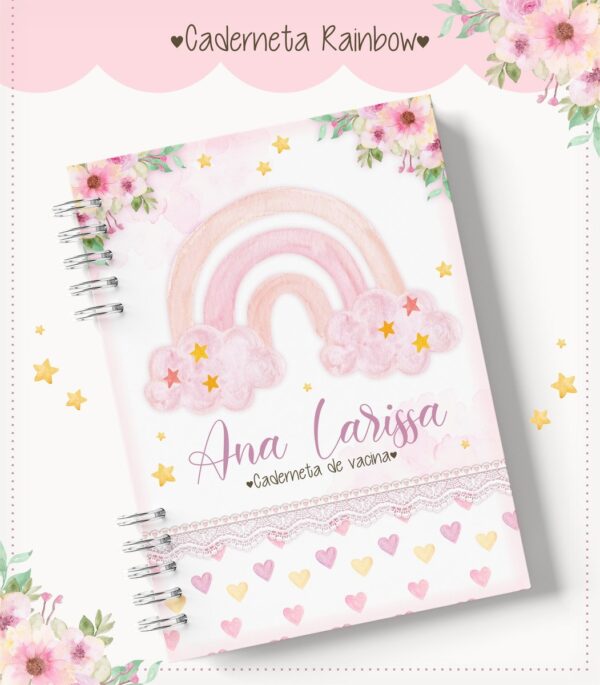 caderneta de vacinacao arco iris arquivo digital papel e scrapbook