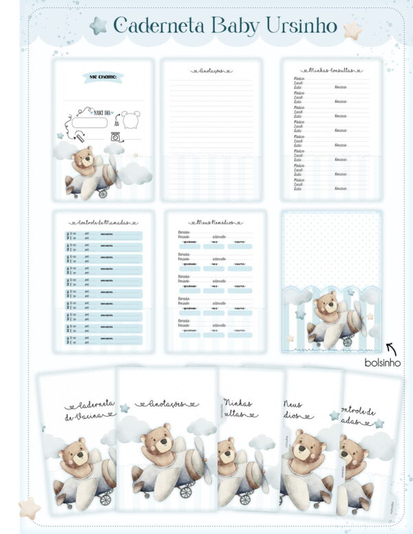 Caderneta de Vacinação Baby Urso - Arquivo Digital - Imagem 2