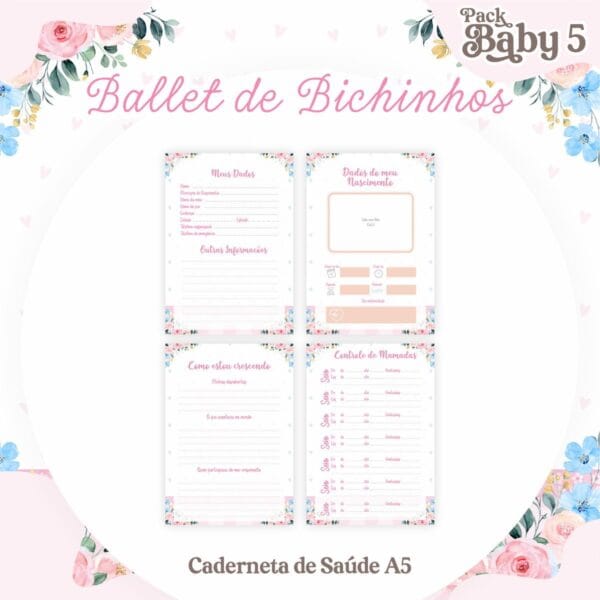 Caderneta de Vacinação Ballet de Bichinhos - Arquivo Digital - Imagem 2