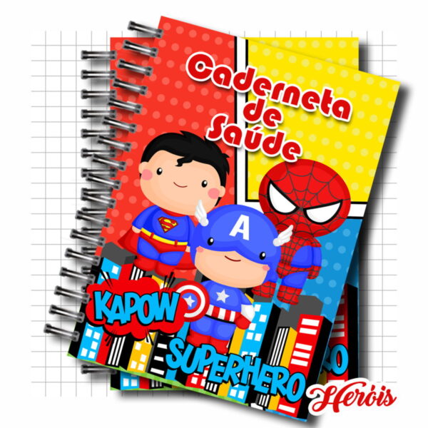 Caderneta de Vacinação Heróis Menino - Arquivo Digital - Imagem 2