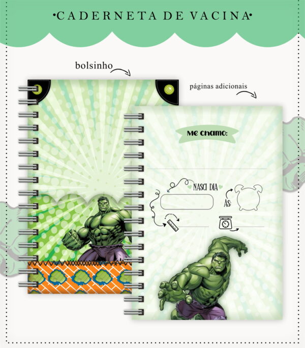 Caderneta De Vacinação Hulk - Arquivo Digital - Imagem 2