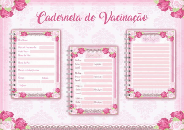 Caderneta de Vacinação Ursinha Rosa - Arquivo Digital - Imagem 3