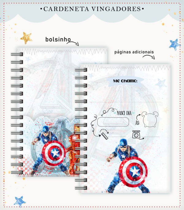 Caderneta De Vacinação Vingadores - Arquivo Digital - Imagem 2