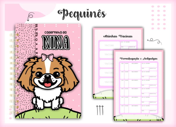 caderneta vacina pequines arquivo digital cachorrinha