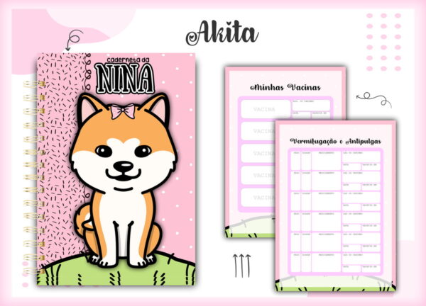 caderneta vacina pet akita arquivo digital caderneta pet