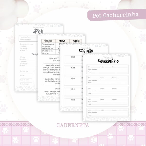 Caderneta Vacina Pet Cachorrinha - Arquivo Digital - Imagem 4