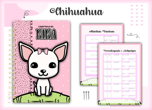 caderneta vacina pet chihuahua arquivo digital agenda pet