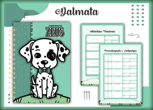 caderneta vacina pet dalmata macho arquivo digital dalmata