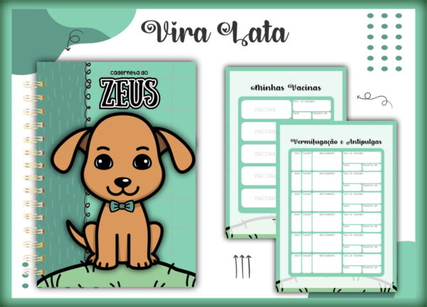 caderneta vacina pet vira lata macho arquivo digital carteira vacinacao pet