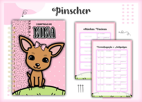 caderneta vacina pinscher arquivo digital papel e cia