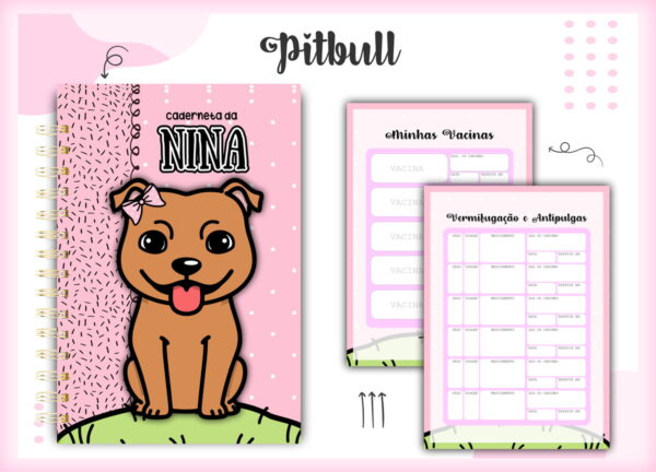 caderneta vacina pitbull arquivo digital pet