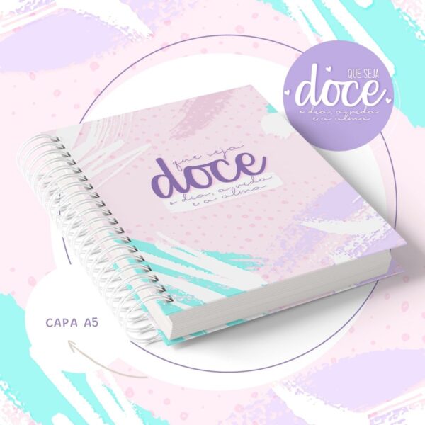 caderno a5 seja doce arquivo digital scrapbook