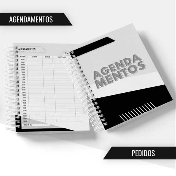 caderno agendamento neutro arquivo digital personalizacao