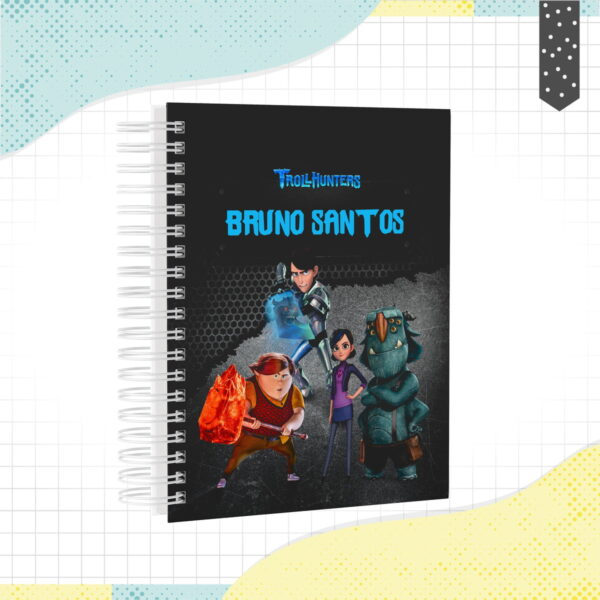 caderno cacadores de trolls arquivo digital encadernacao digital