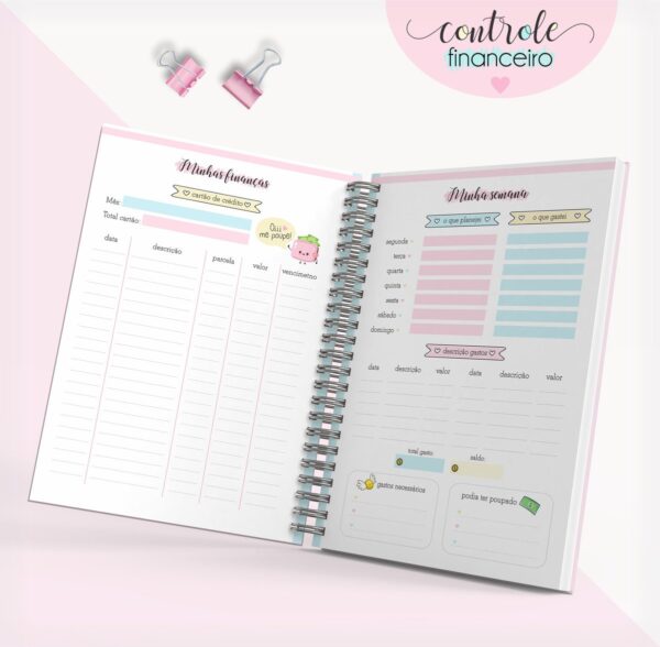 Caderno Controle Financeiro Feminino 03 - Arquivo Digital - Imagem 2
