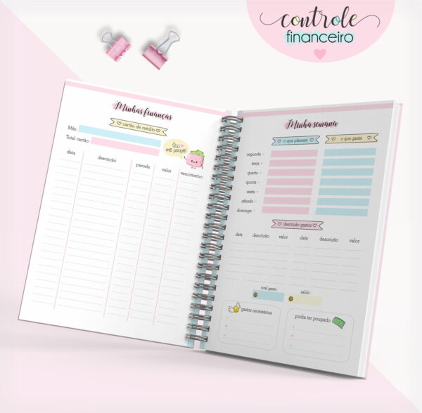 Caderno Controle Financeiro Feminino 04 - Arquivo Digital - Imagem 2