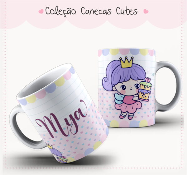 Caderno Cute Menina 10 - Arquivo Digital - Imagem 2