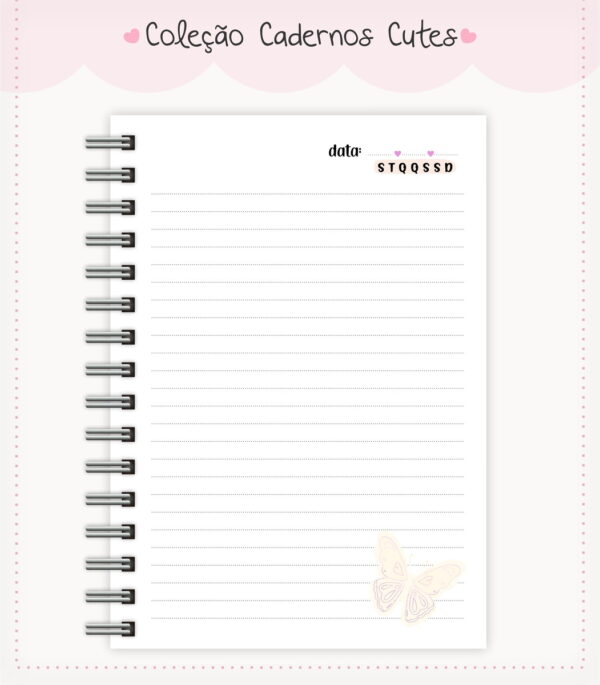 Caderno Cute Menina 3 - Arquivo Digital - Imagem 3