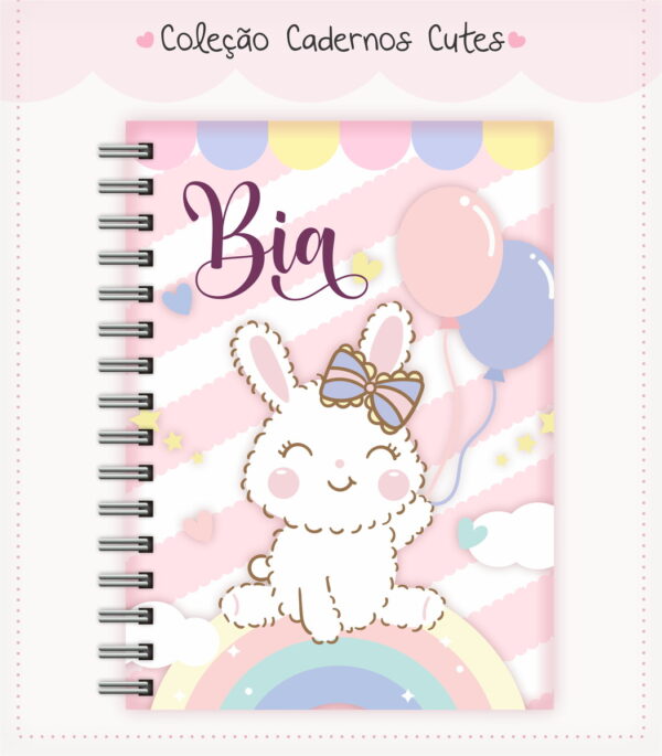 caderno cute menina 4 arquivo digital papelaria personalizada