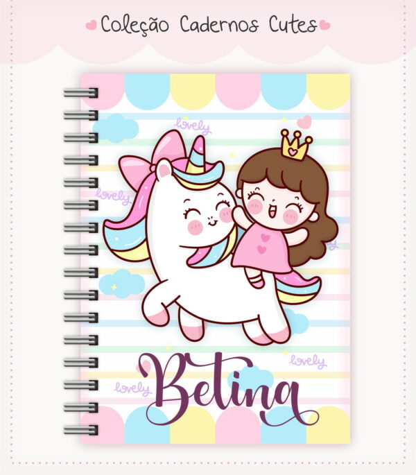 caderno cute menina 6 arquivo digital escolar