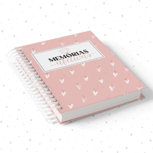 caderno de memorias afetivas rosa arquivo digital caderno