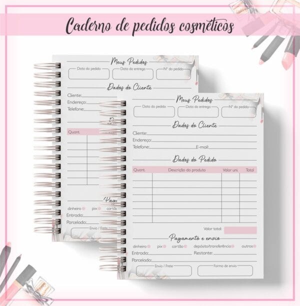 Caderno de pedidos Cosméticos - Arquivo Digital - Imagem 4