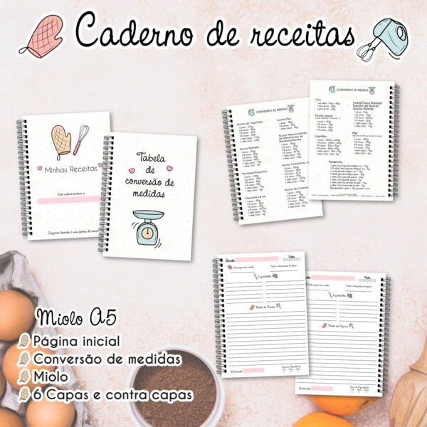 Caderno de Receitas Clean - Arquivo Digital - Imagem 2