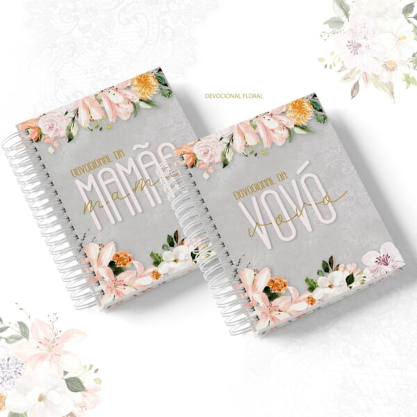 caderno devocional a5 mamae e vovo floral arquivo digital papel e scrapbook