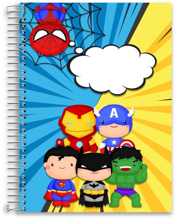 caderno escolar herois kit digital