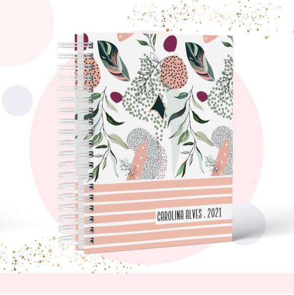 caderno floral modelo 1 arquivo digital planners
