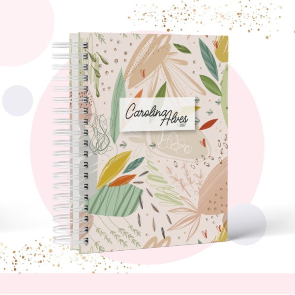 caderno floral modelo 6 arquivo digital anotacoes