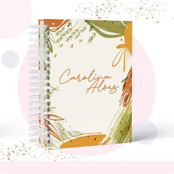 caderno floral modelo 9 arquivo digital agendas