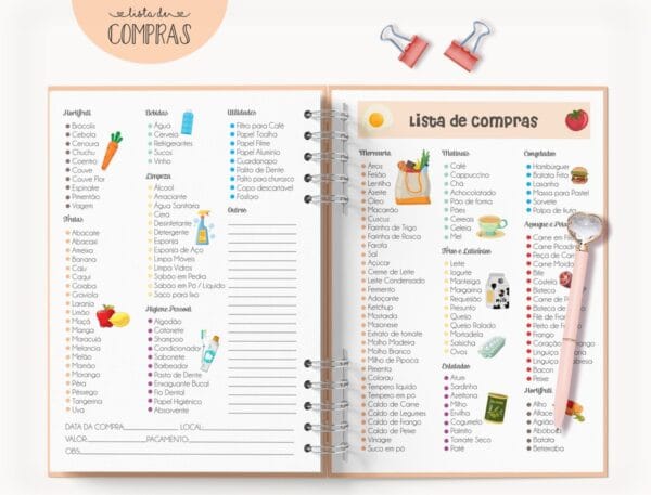 Caderno Lista de Compras MOD02- Arquivo Digital - Imagem 3