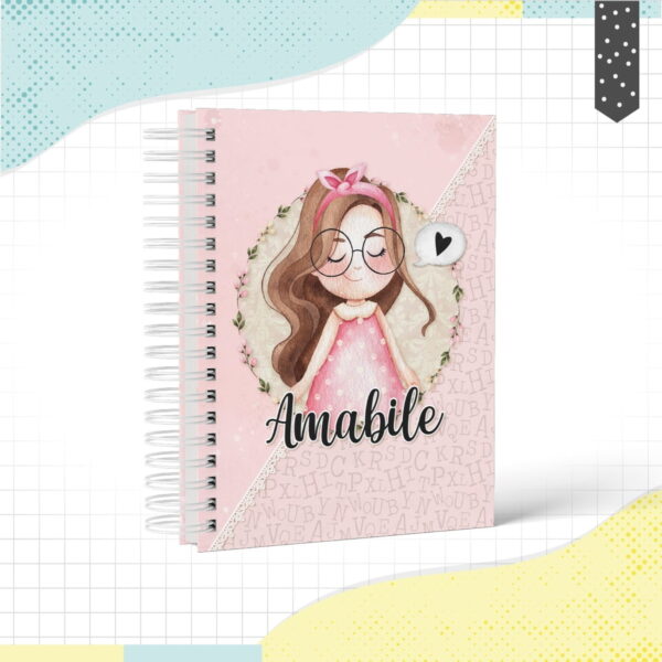 caderno menina morena arquivo digital anotacoes