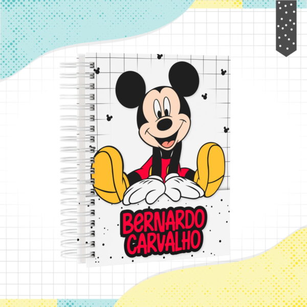 caderno mickey arquivo digital encadernacao
