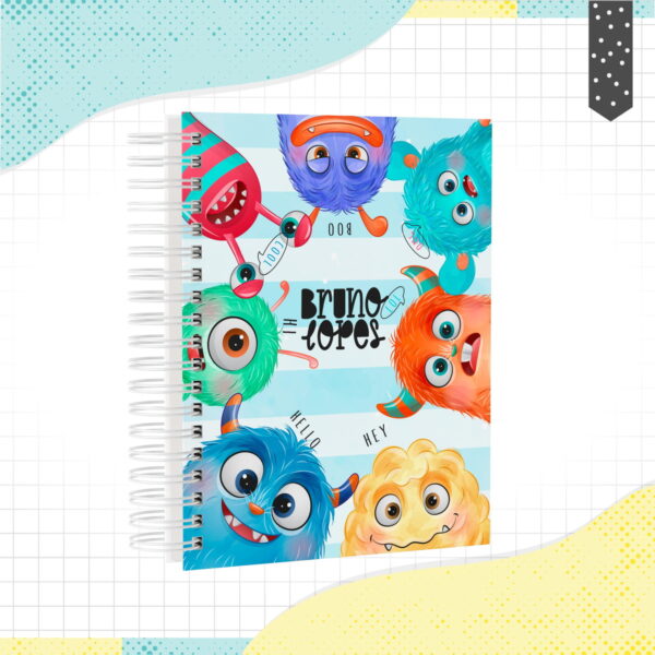 caderno monstrinhos arquivo digital papelaria digital