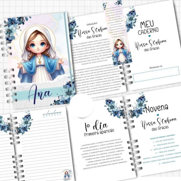 caderno nossa senhora das gracas arquivo digital arquivo capas catolicas png e pdf